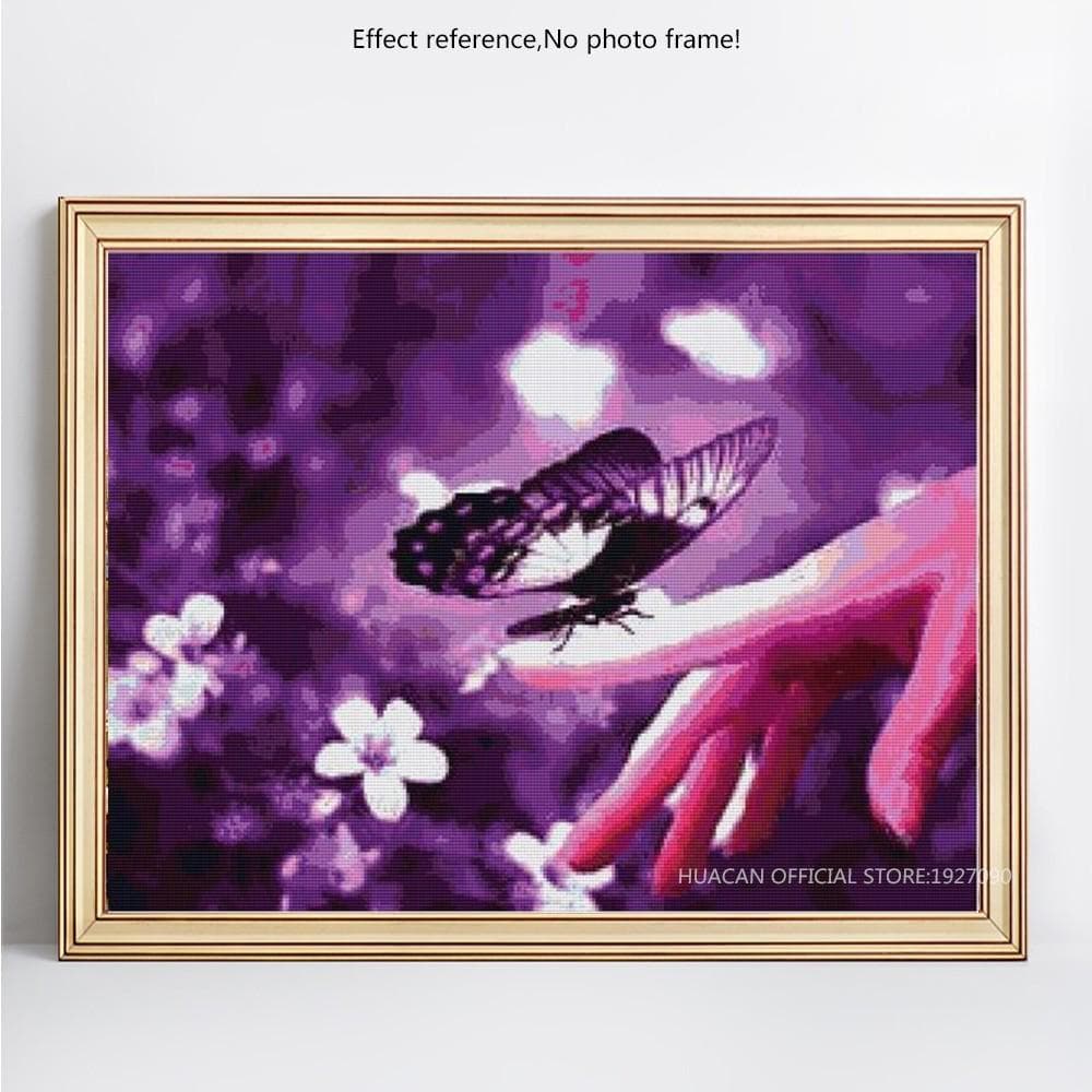 Diamond Embroidery Butterfly Mosaic Animal Rhinestone Diamond Painting Cross Stitch 20X30CM