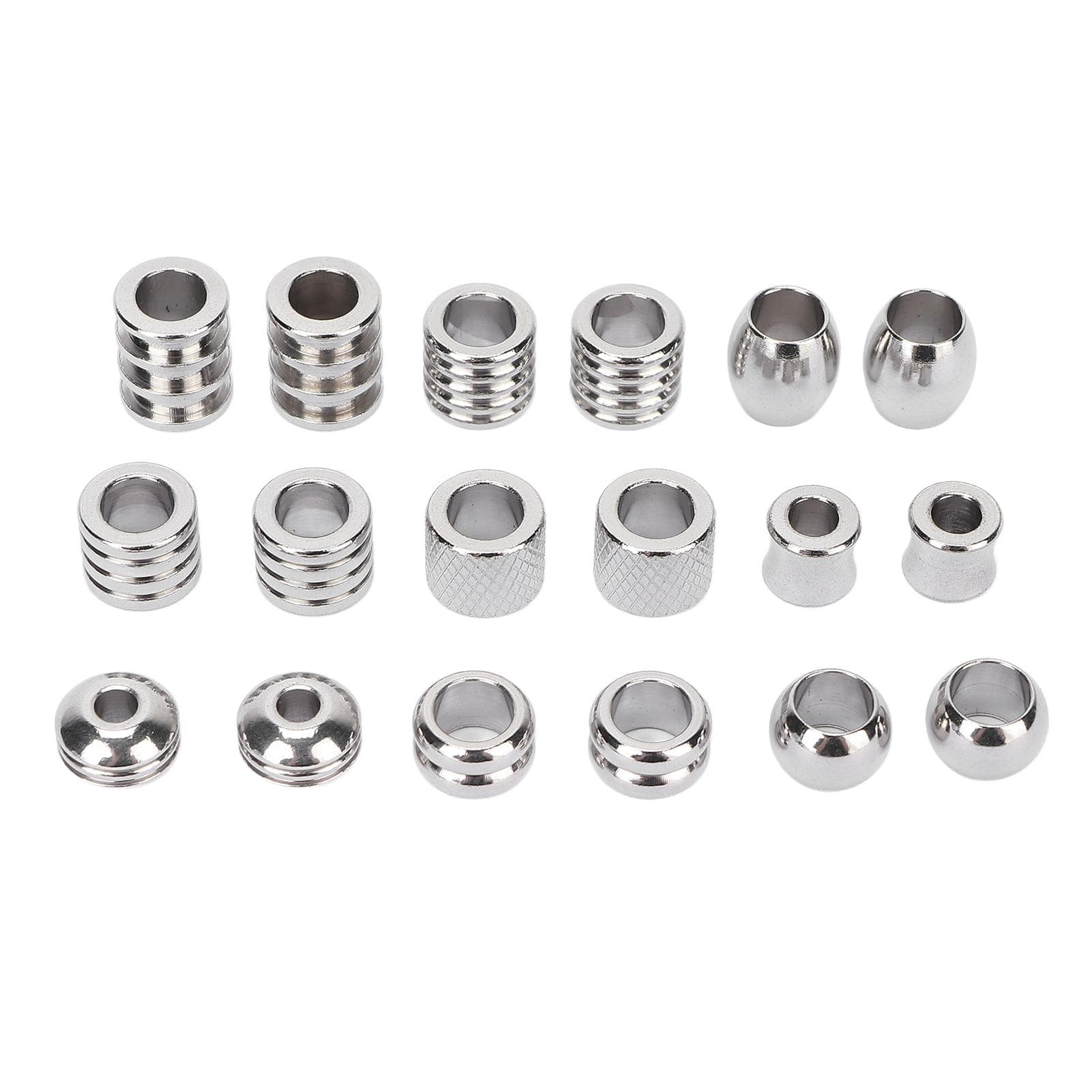 18Pcs Viking Hair Beads Stainless Steel High Hardness Perfect Size Simple Design Wide Application