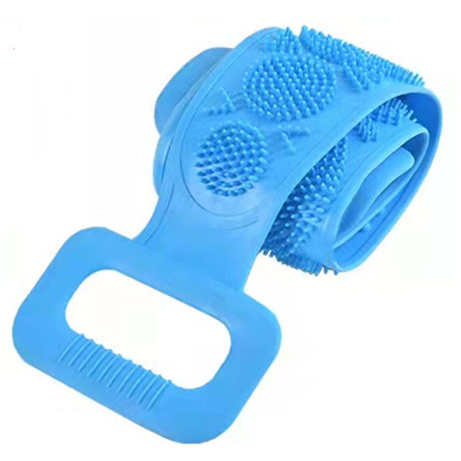 Silicone Bathing Brush Exfoliating Back Scrubber for Men & Women Shower Bath Skin Massage Deep 60CM blue