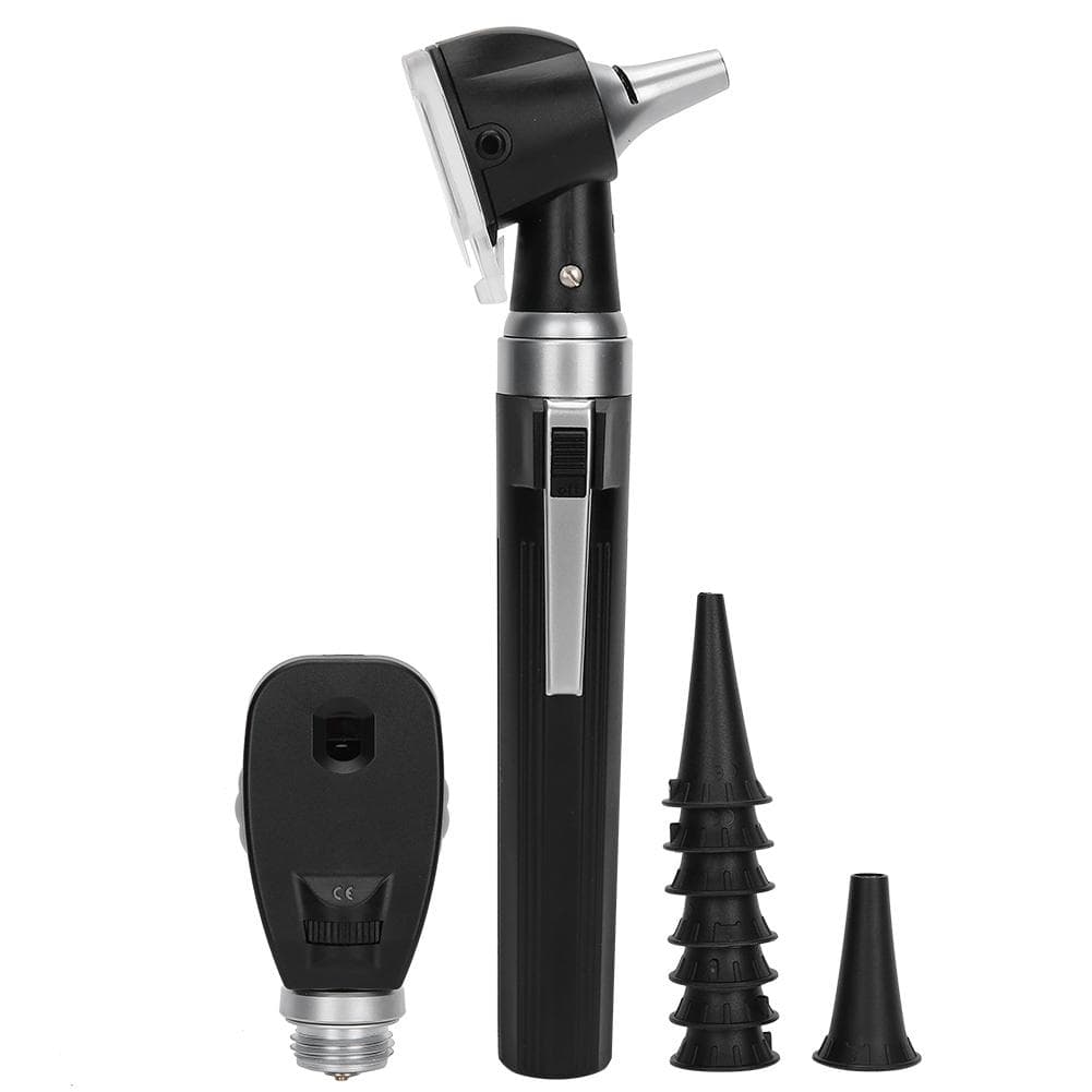 Fiber Optic Ophthalmoscope Otoscope Set LED Ear Eye Examination Devices Tool Kit