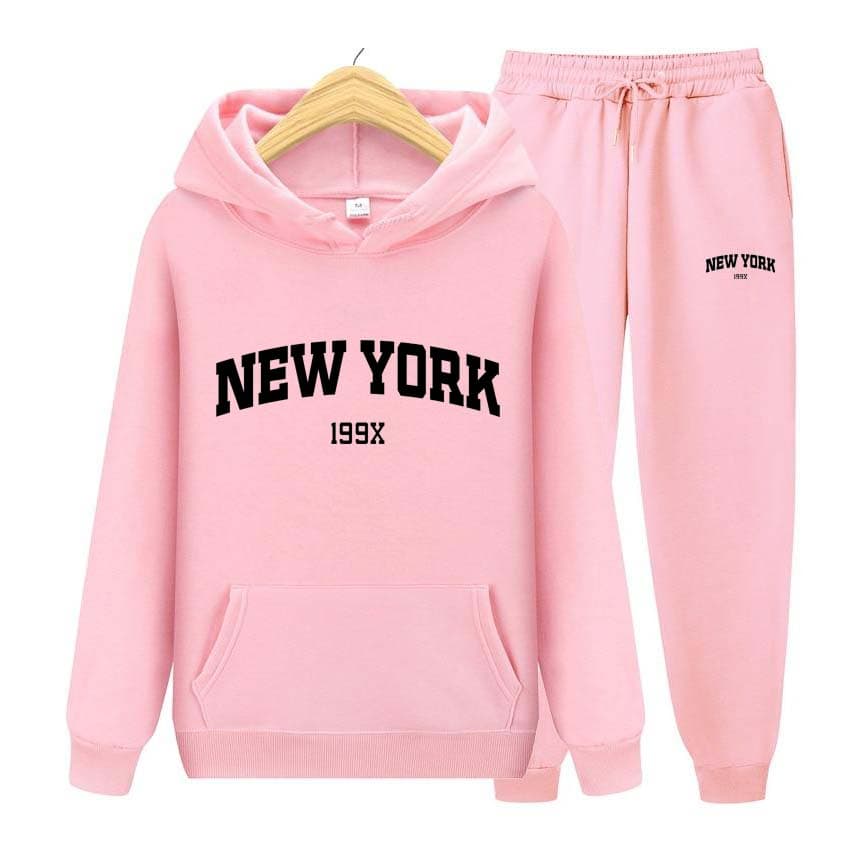 Tracksuit 2 Pieces Set 199X New York Print Sweatshirt Hoodies Sweatshirt+Pants Suit Hoodie Sportswear Jogging Men's Sets 2XL