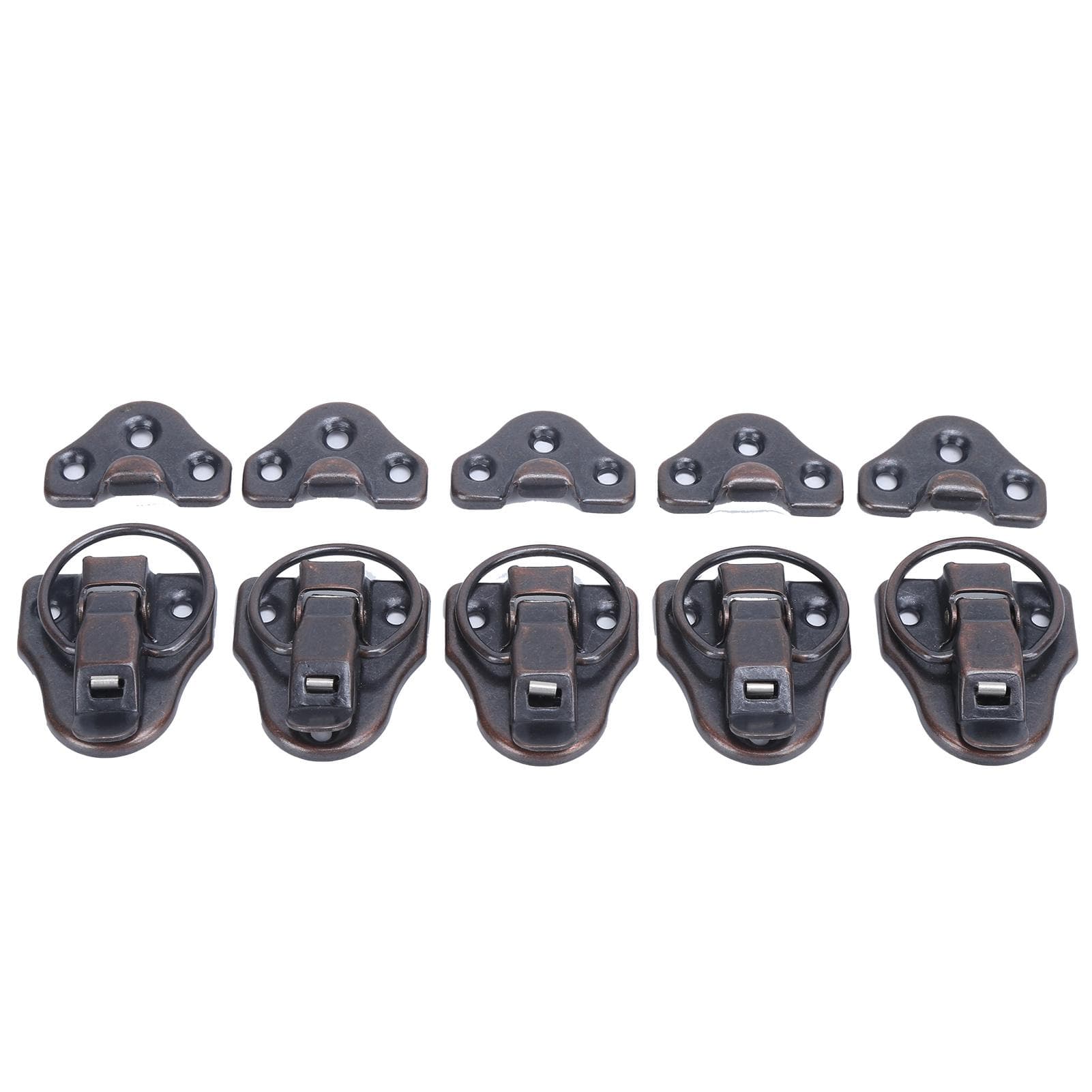 5 Sets Latch Hasp Antique Alloy Toolbox Hardware Lock for Small Object Boxes Dollhouses