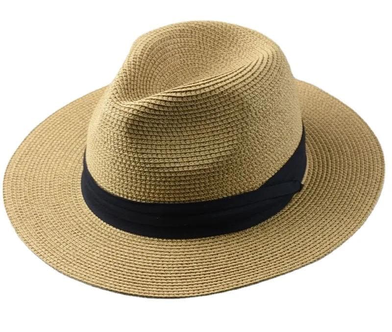 Large Size XL61-64cm Panama Hats Men Women Beach Wide Brim Straw Hat Lady Summer Sun Hats Plus Size Fedora Hat 55-57cm 58-60cm XL 61-64cm khaki