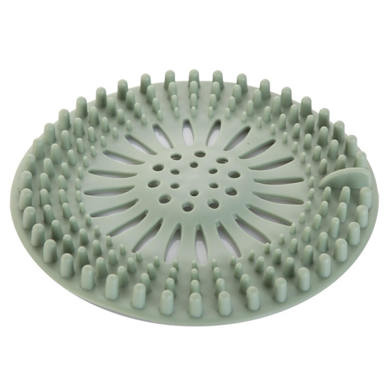 Shower Drain Cover TPR Material Sink Hair Catcher Stopper Floor Drain Strainer for Kitchen Bathroom green