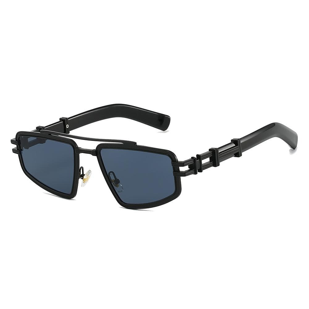 Luxury Retro Square Double Bridges Women Sunglasses UV400 Gradient Lens Fashion Punk Men Sun Glasses as picture