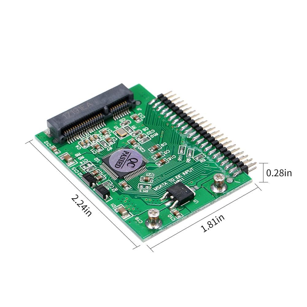 mSATA (PCI-E) SSD to 2.5'' 44Pin IDE Converter Adapter As 2.5 Inch IDE HDD For Laptop 5V