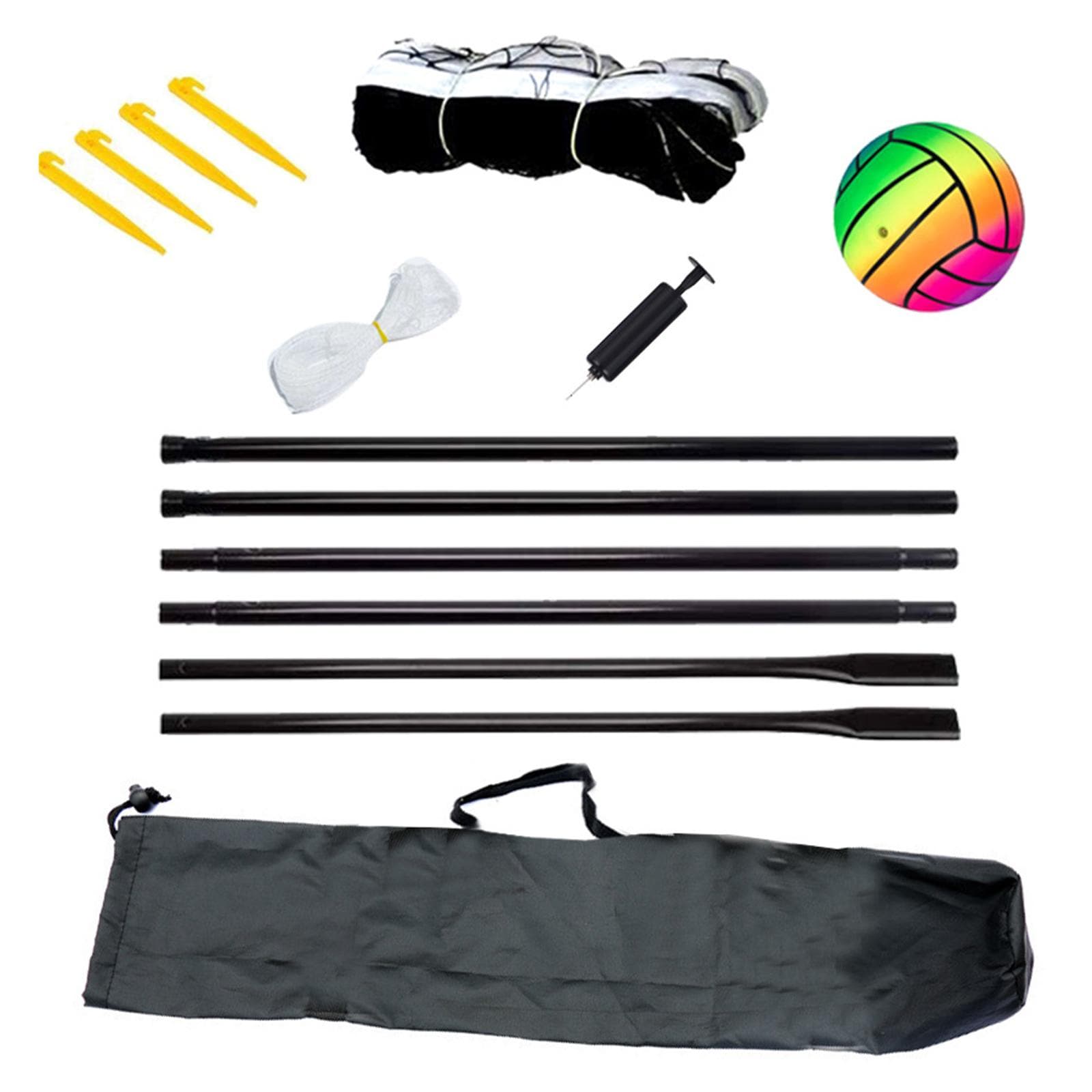 Beach Volleyball Net Football Net Badminton Net with Stand Package Bag for Backyard Outdoor Portable volleyball net set