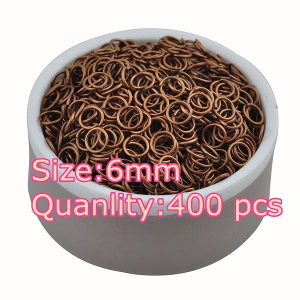 LNRRABC fashion 4-10 mm Antique Bronze Open Jump Split Rings Connector DIY Jewelry Findings Making 13