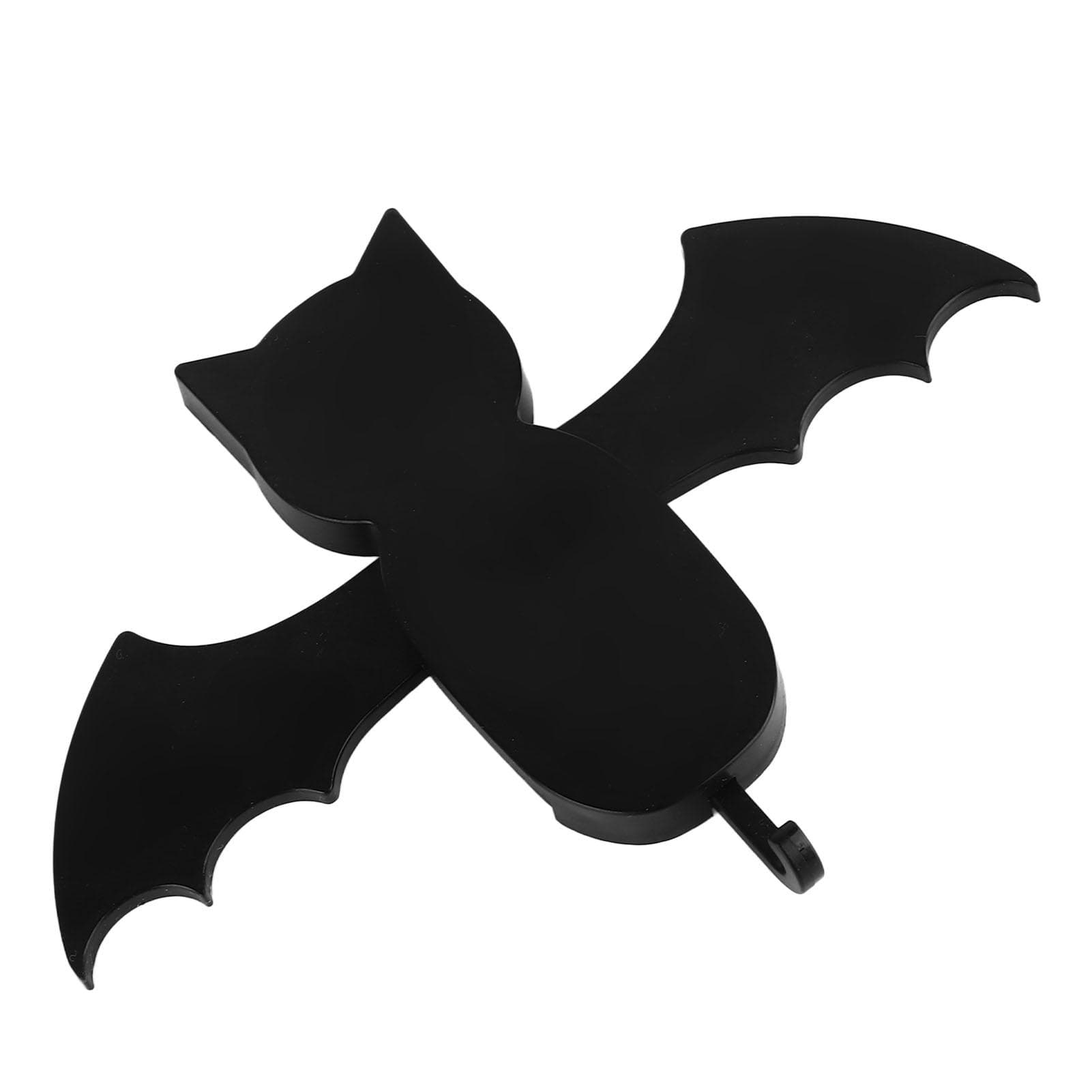 Wall Mounted Key Holder Cute Bat Shape Multifunction Expandable Self Adhesive Key Hanger Hooks for black