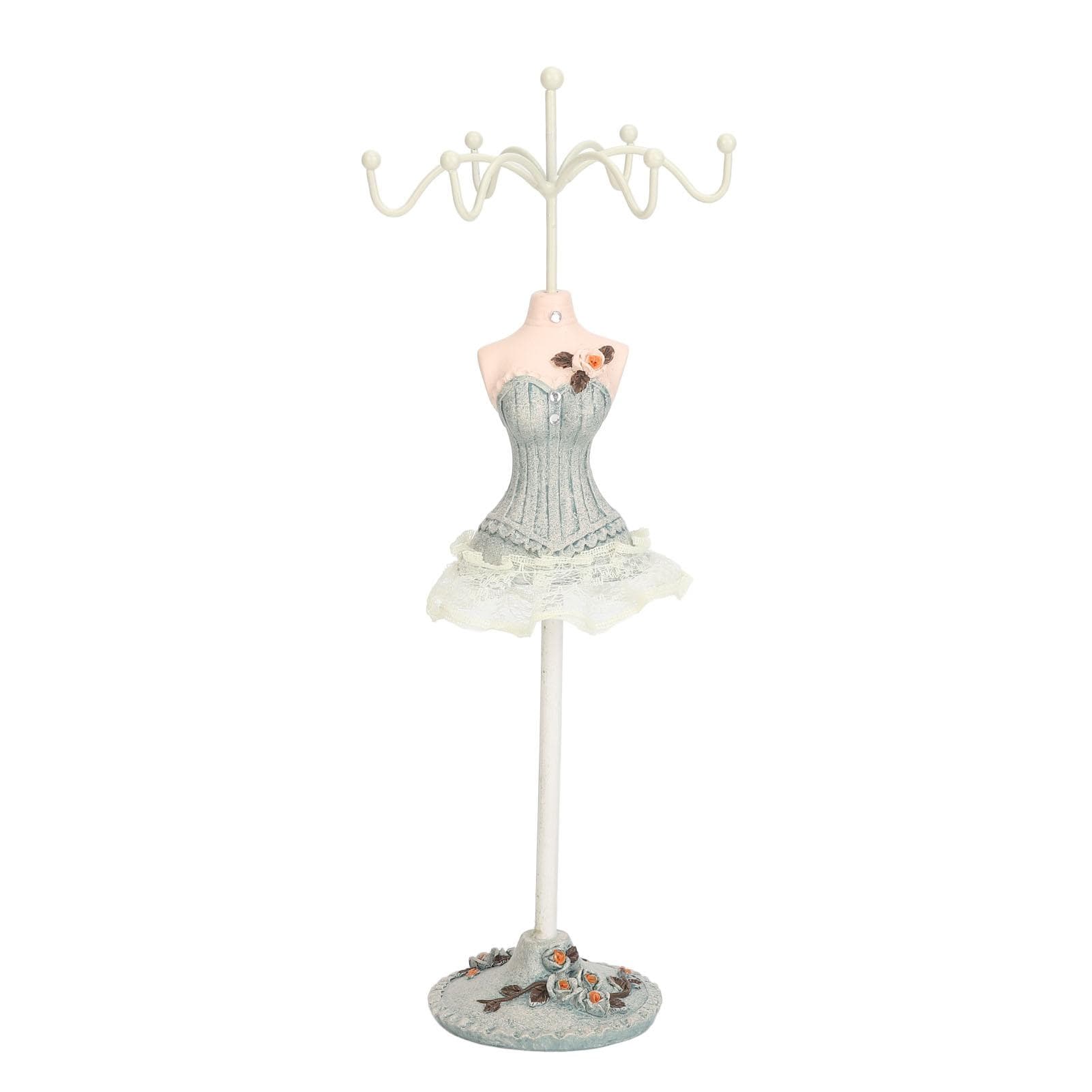 Model Dress Jewelry Display Stand Earring Necklace Hanging Hooks Stable Base Mannequin Necklace 6