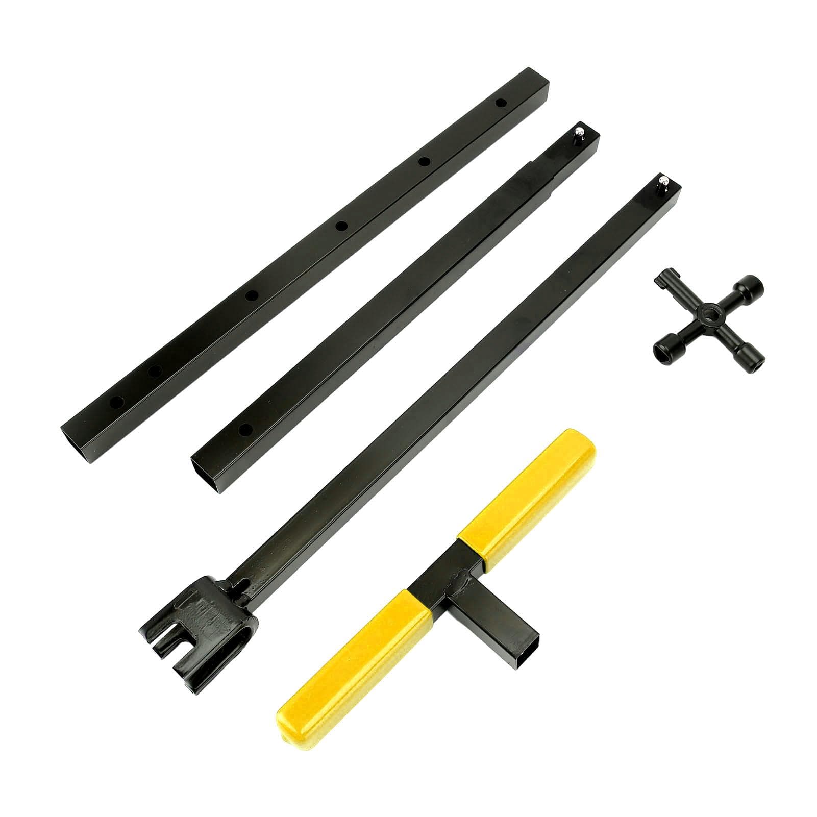Water Meter Wrench Foldable T Handle Steel Multifunctional Water Shut Off Tool for Repairing Yellow yellow