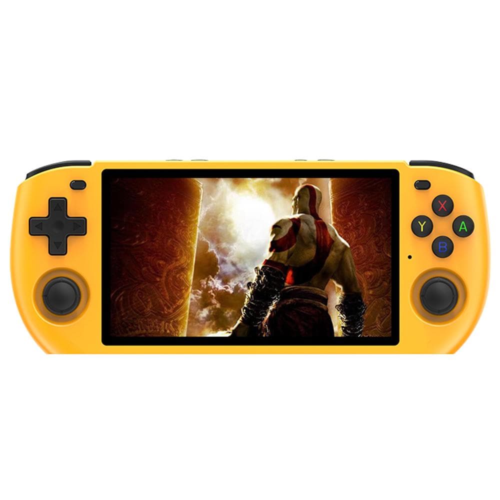 Handheld Game Console Portable Emulator Handheld with 5.0'' High Clear Screen Open Source System 16G 64G yellow