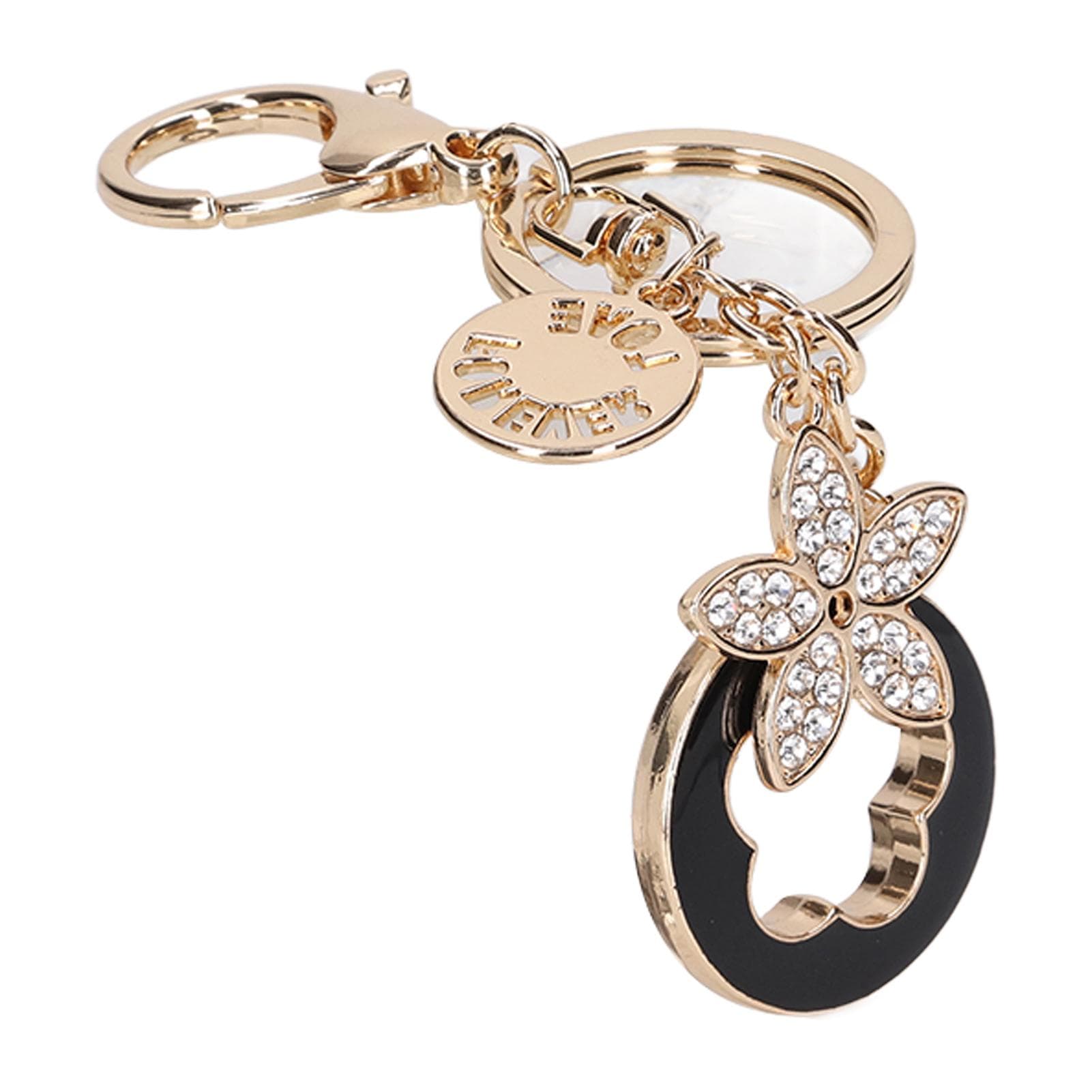 Car Keychain Beautiful Practical Exquisite Appearance Fashionable Five Leaf Clover Keychain for black