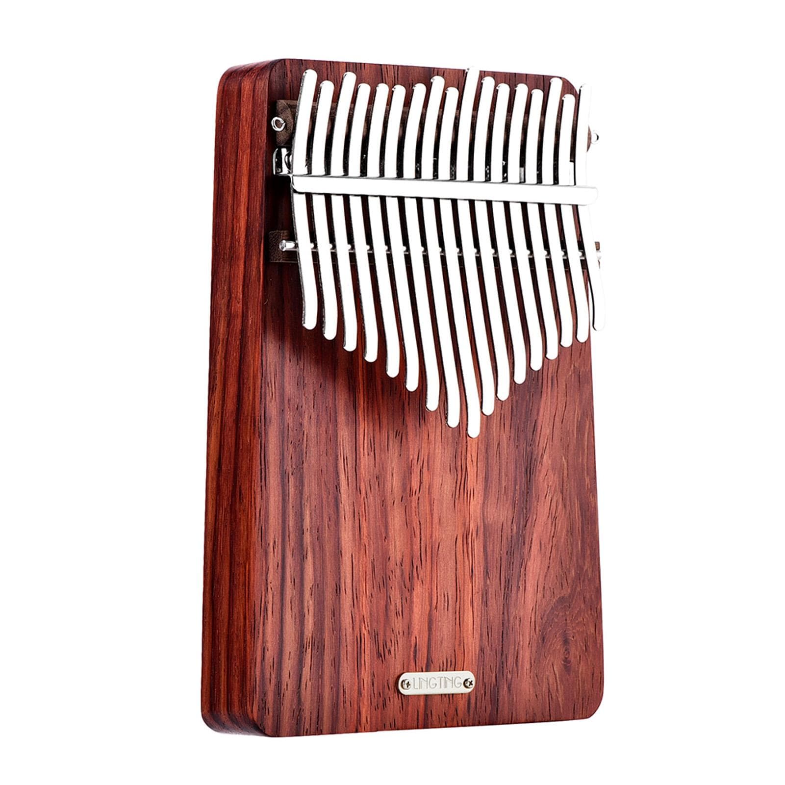LINGTING K17A 17-key Portable Thumb Piano Kalimba Mbira Sanza Padauk Matetial with Storage Bag burgundy