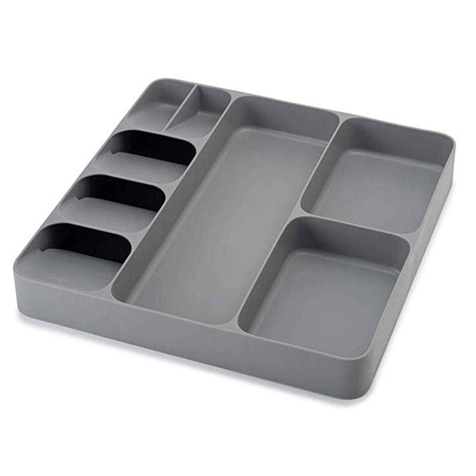 Silverware Drawer Organizer 3 in 1 Eco Friendly Plastic Multifunction Utensil Organizer for Knife gray