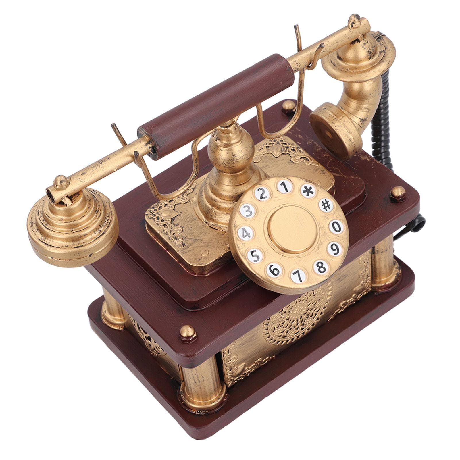 Vintage Telephone Model Multipurpose Innovative Retro Telephones Ornament for Cafe Shop Bar Window