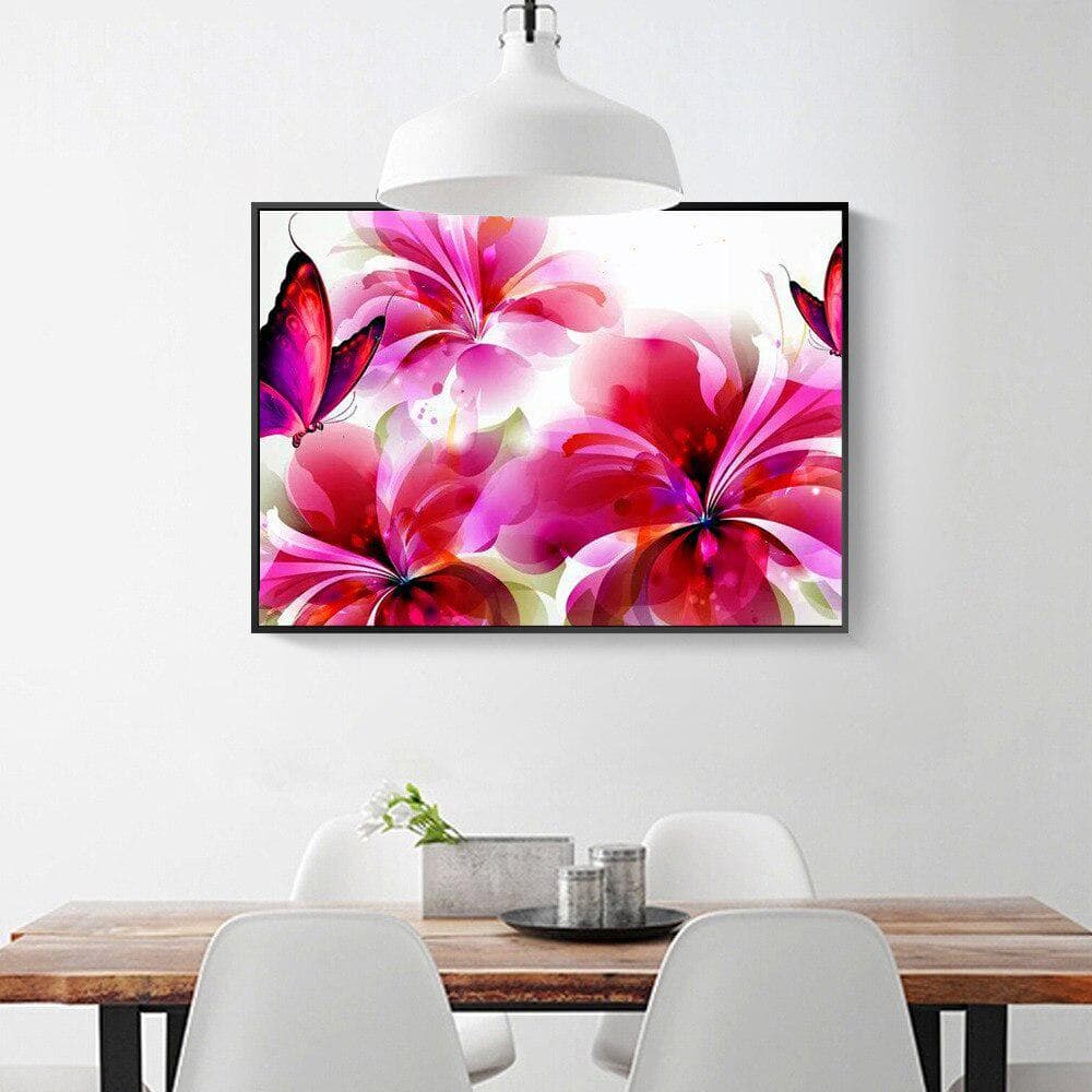 Diamond Mosaic Flower Full Diamond Embroidery Complete Kit Plant Home Decoration Diamond Art 20X30CM