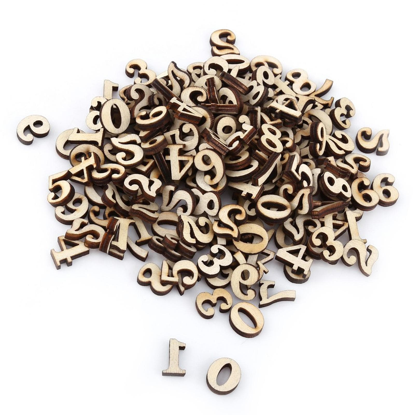 200Pcs Mixed Wooden A-Z Letters 0-9 Numbers Unpaint DIY Decoations Kids Early Learning Toys