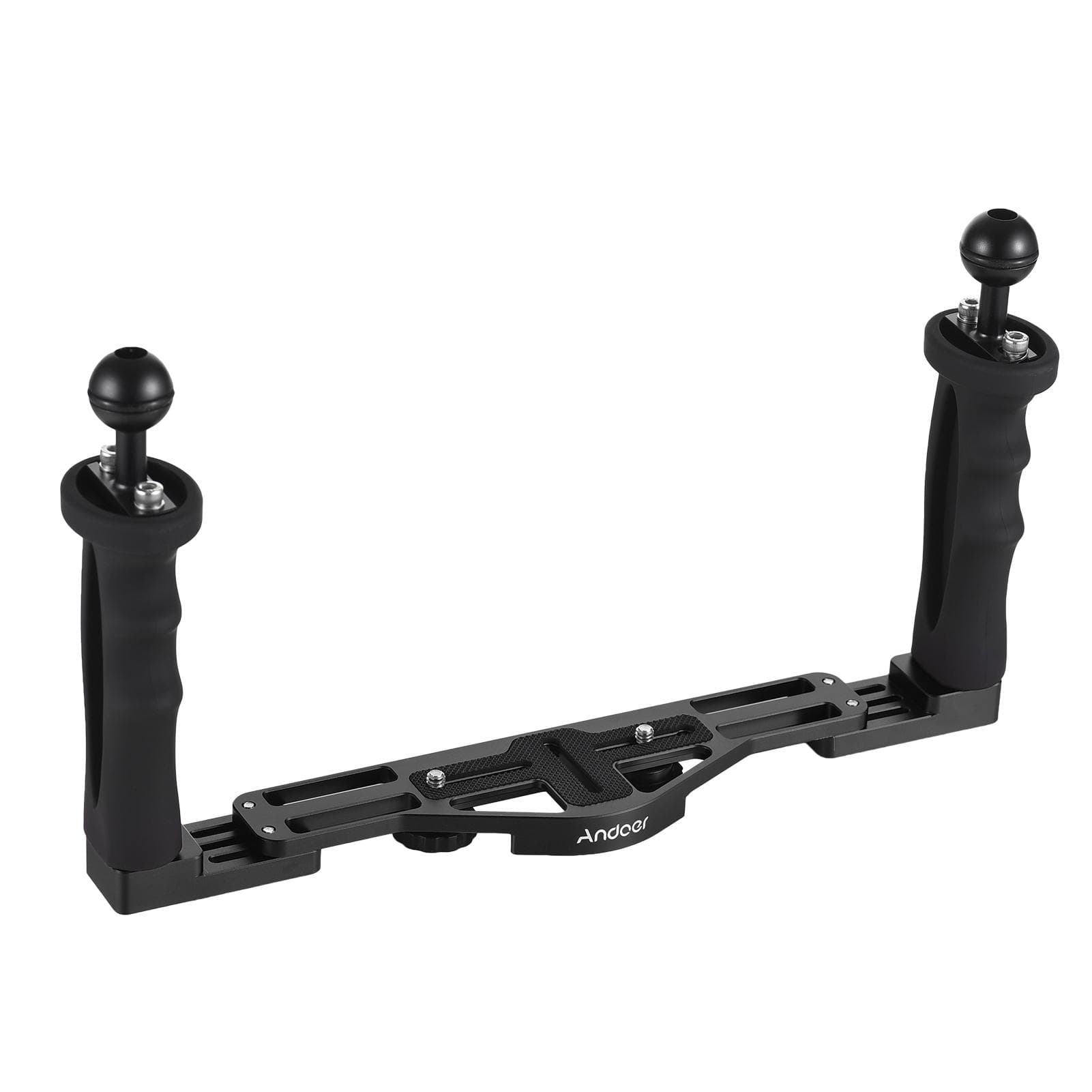 Andoer Camera Diving Rig with Dual Handle Handheld Underwater Tray Stabilizer Adjustable Camera black