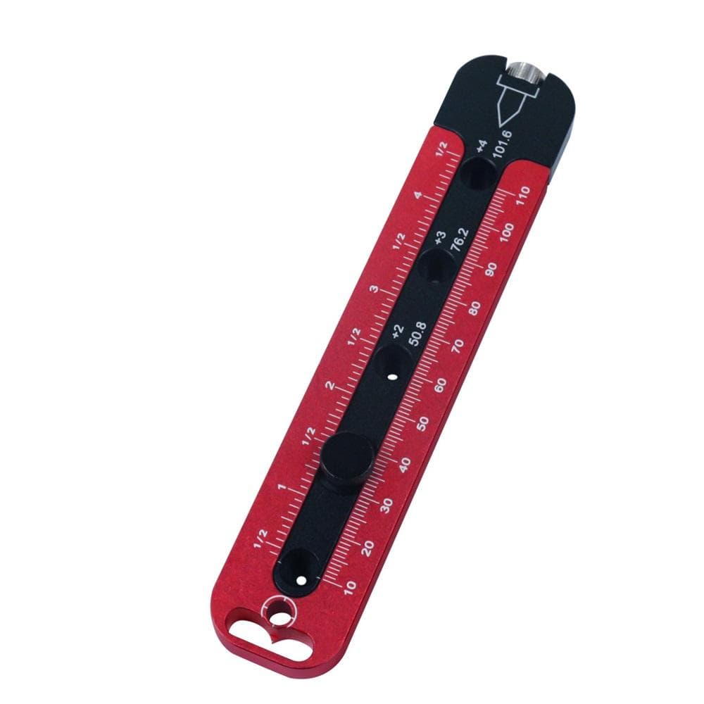Aluminum Alloy Woodworking Compass Scribe Decoration Design Circle Drawing Tool Metric And Inch red