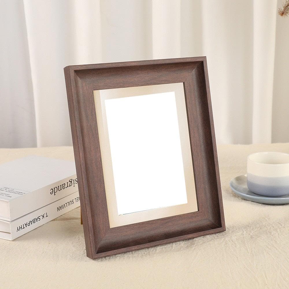 1pcs Vintage Solid Wood Picture Frame Square Simple Wood Oil Painting Frame Frame Strip Wood Framing Photo Frame Picture Frame Brown Pack of 1