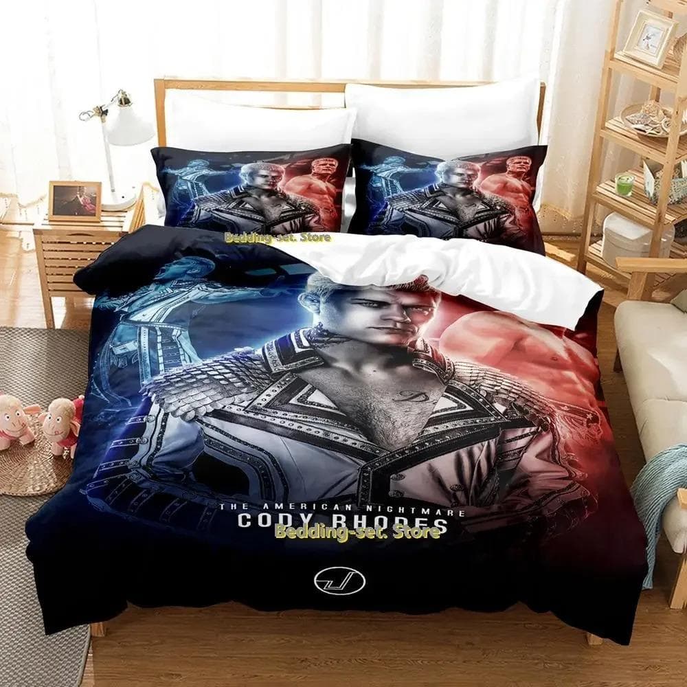 New Cody Rhodes American Nightmare Bedding Set Single Twin Full Queen King Size Bed Set Adult Kid Bedroom Duvetcover Sets Anime 70x133cm 2pcs