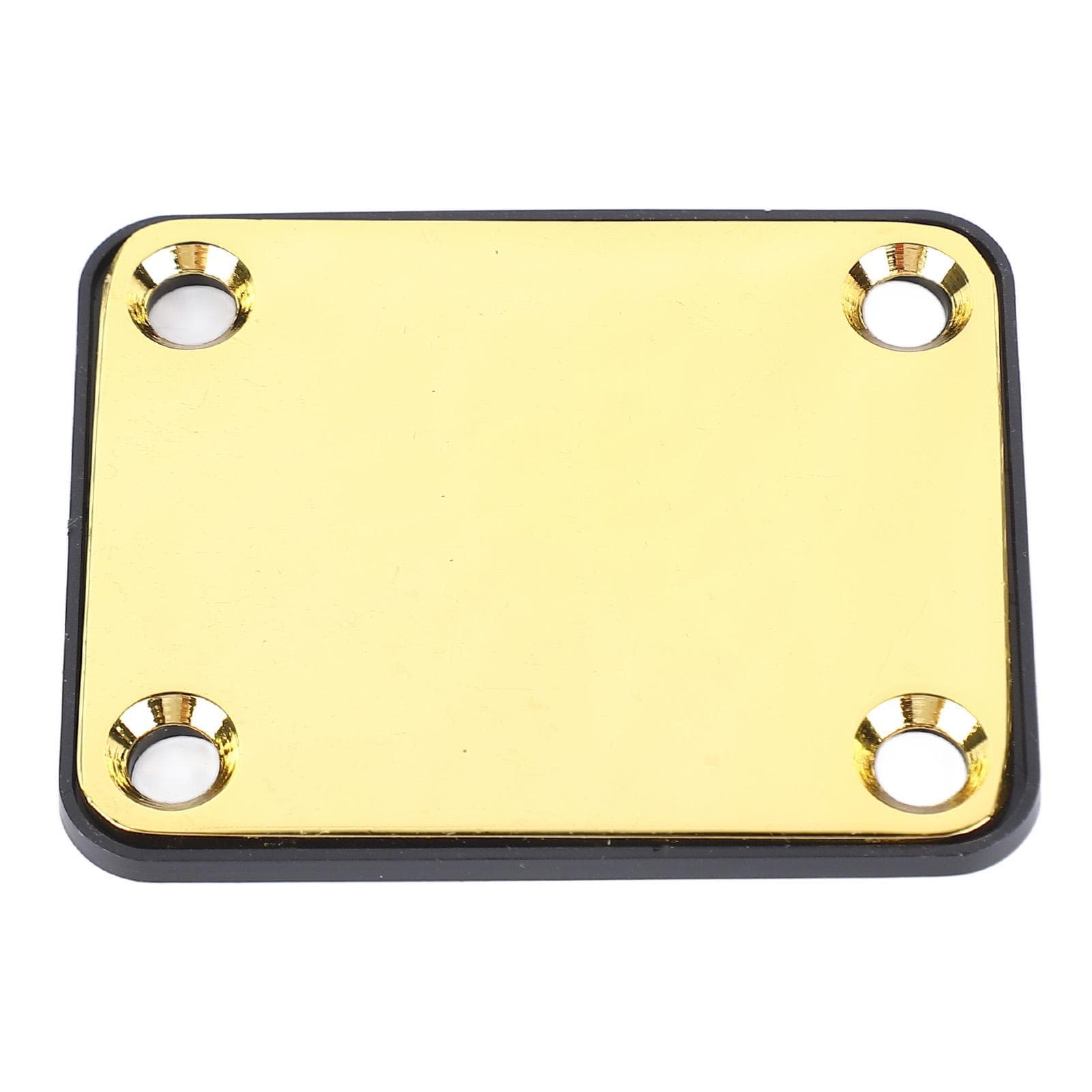 Electric Guitar Neck Plate Metal Guitar Neck Reinforcing Protective Board for Replacement Black gold