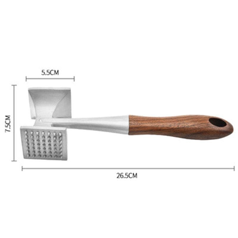 304 Stainless Steel Meat Hammer Double Faced Meat Tenderizer Household Loose Meat Hammer Kitchen Tools Steak Bar Breaker Gadgets silver