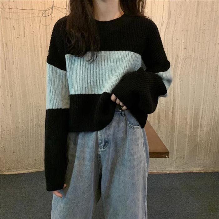 Autumn New All-in-one Slim Short Long-sleeved Bottom Sweater Top In Autumn and Winter with Tight Crew-neck Sweater Woman One size