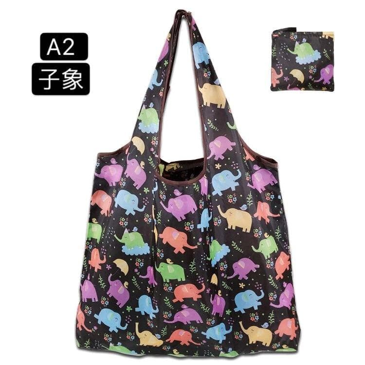 Foldable Handy Shopping Bag Reusable Tote Pouch Recycle Frinted Storage Household Goods