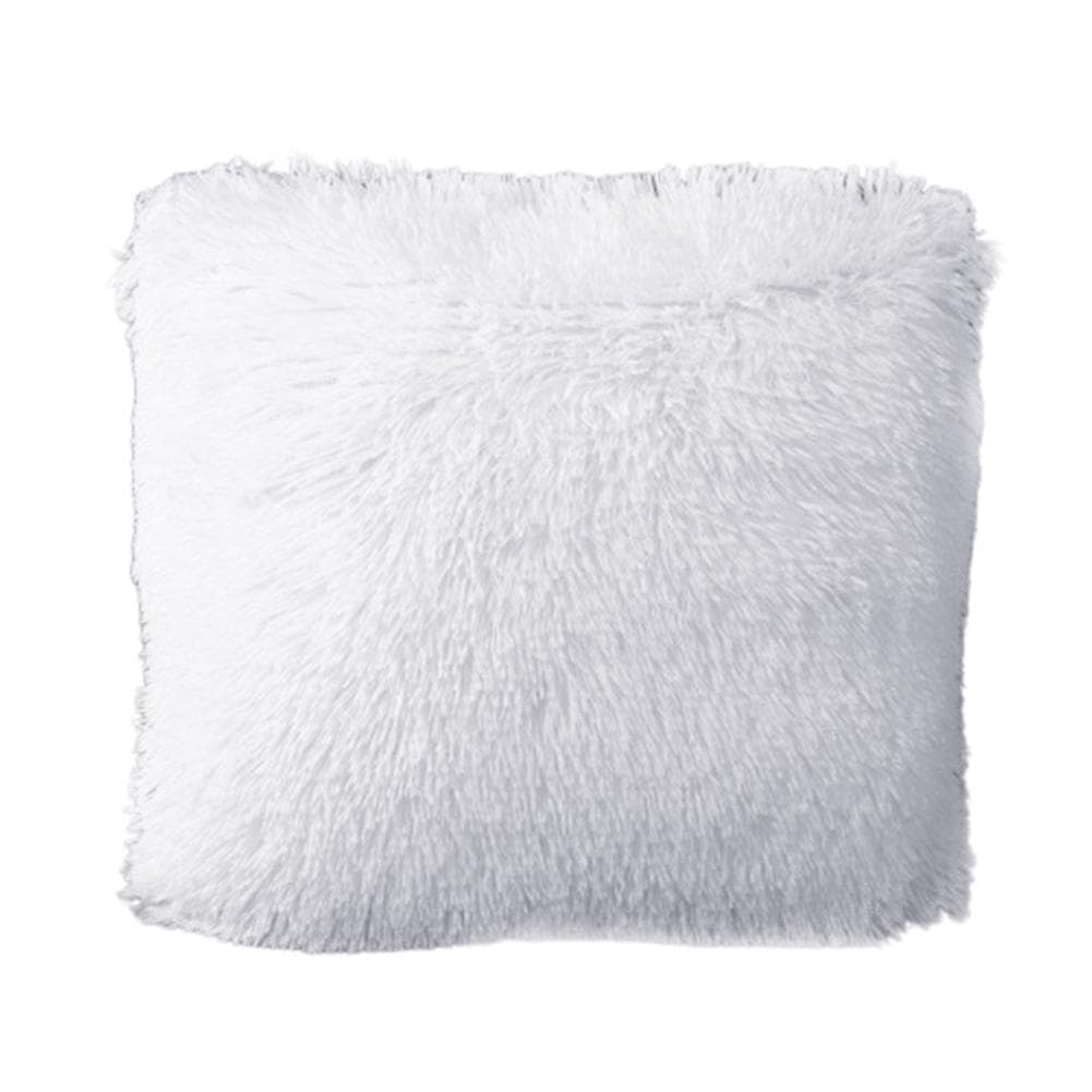 Fluffy Throw Pillow Warm Soft Case Cushion Cover Home Bed Sofa Car white
