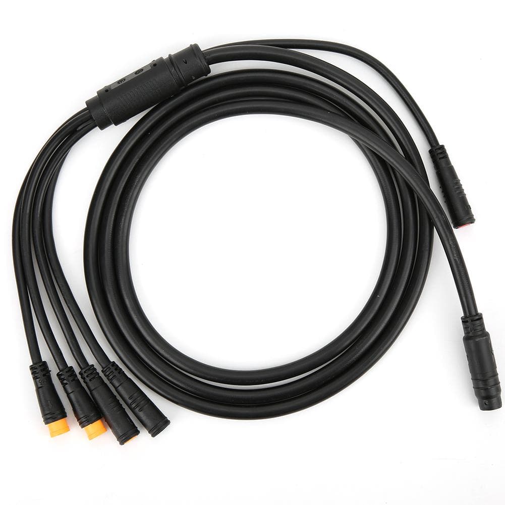 1 for 5 Integrated Bicycle Cable with Light Function for Ebike Waterproof Controller