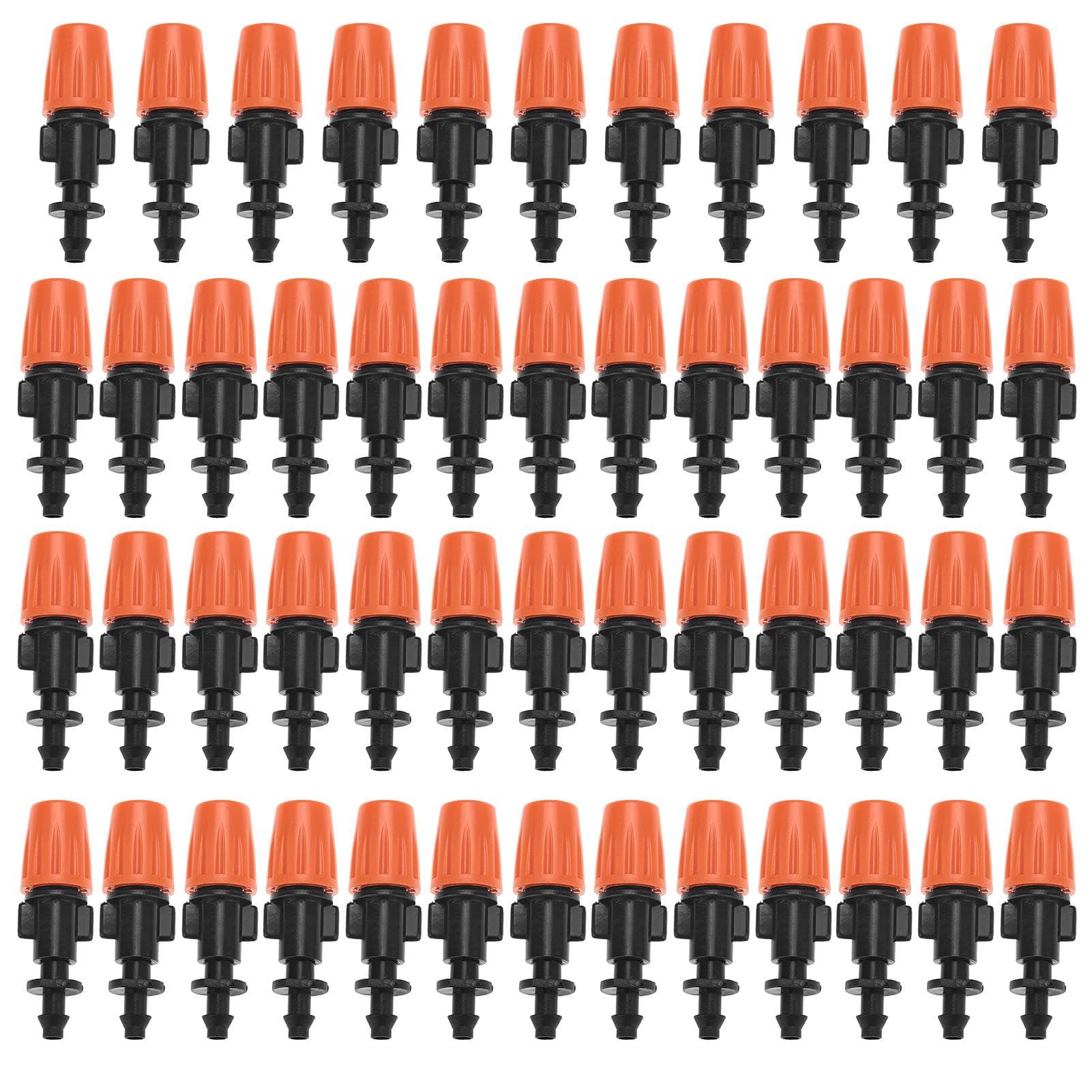 50pcs/set Adjustable Garden Drip Irrigation Misting Nozzles Micro Flowing Sprinkler Head Atomizer