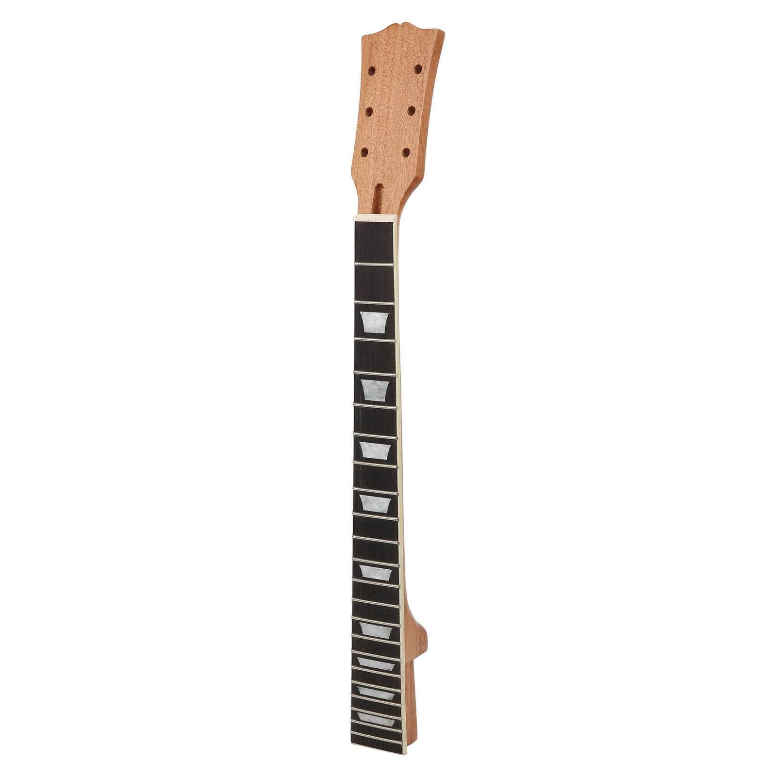 Wood Electric Guitar Neck 22Frets Rosewood Fingerboard with Trapezoidal Inlay for Gibson Les Paul LP