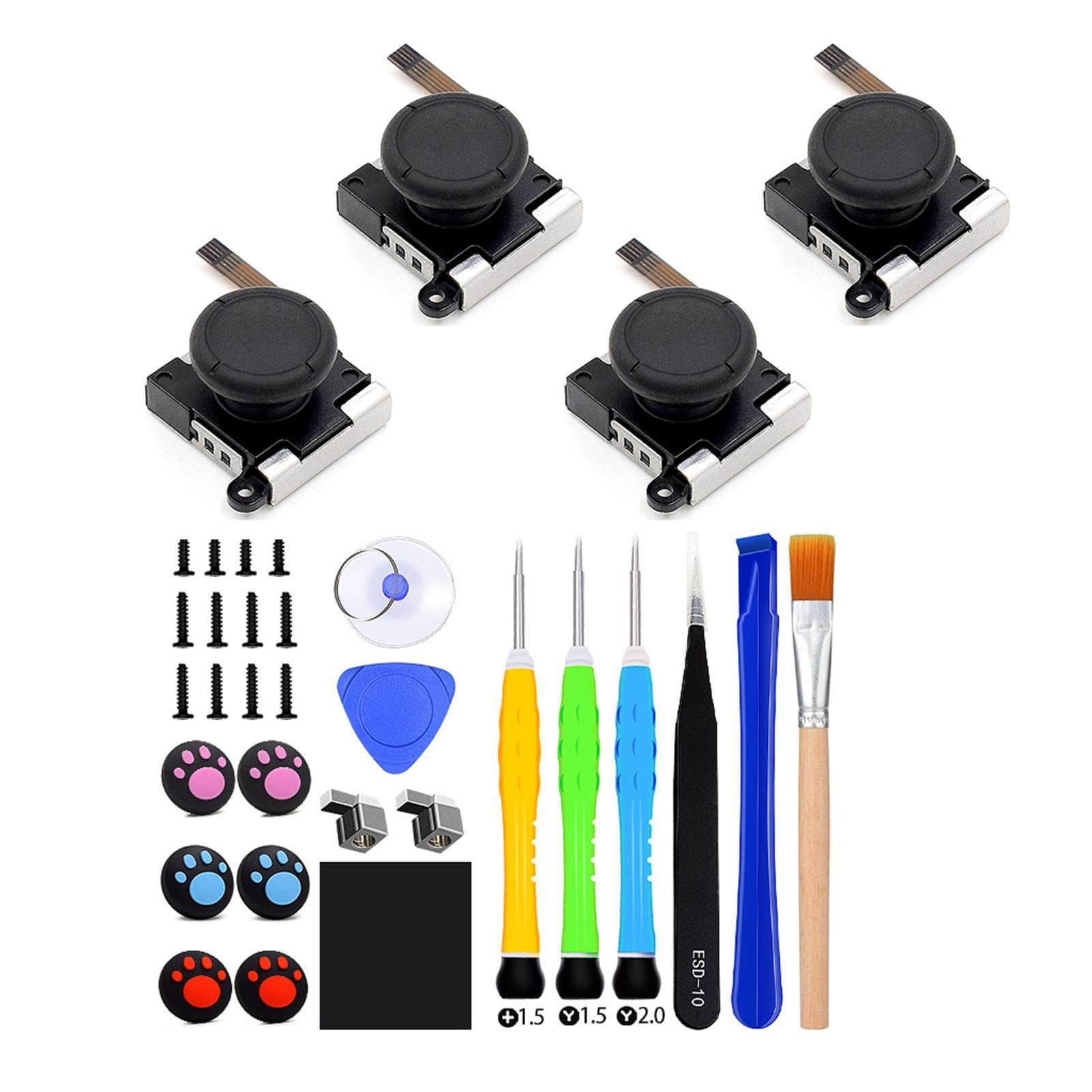 33 in 1 for Joycon Controller Repair Kit for Switch Joycon Joystick Replacement Repair Tool Kit