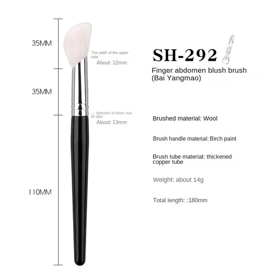 Goat Hair Blusher Brush Fingertip Aplication Stippling Powder Blusher Makeup Brushes Blush Makeup Tools SH-292