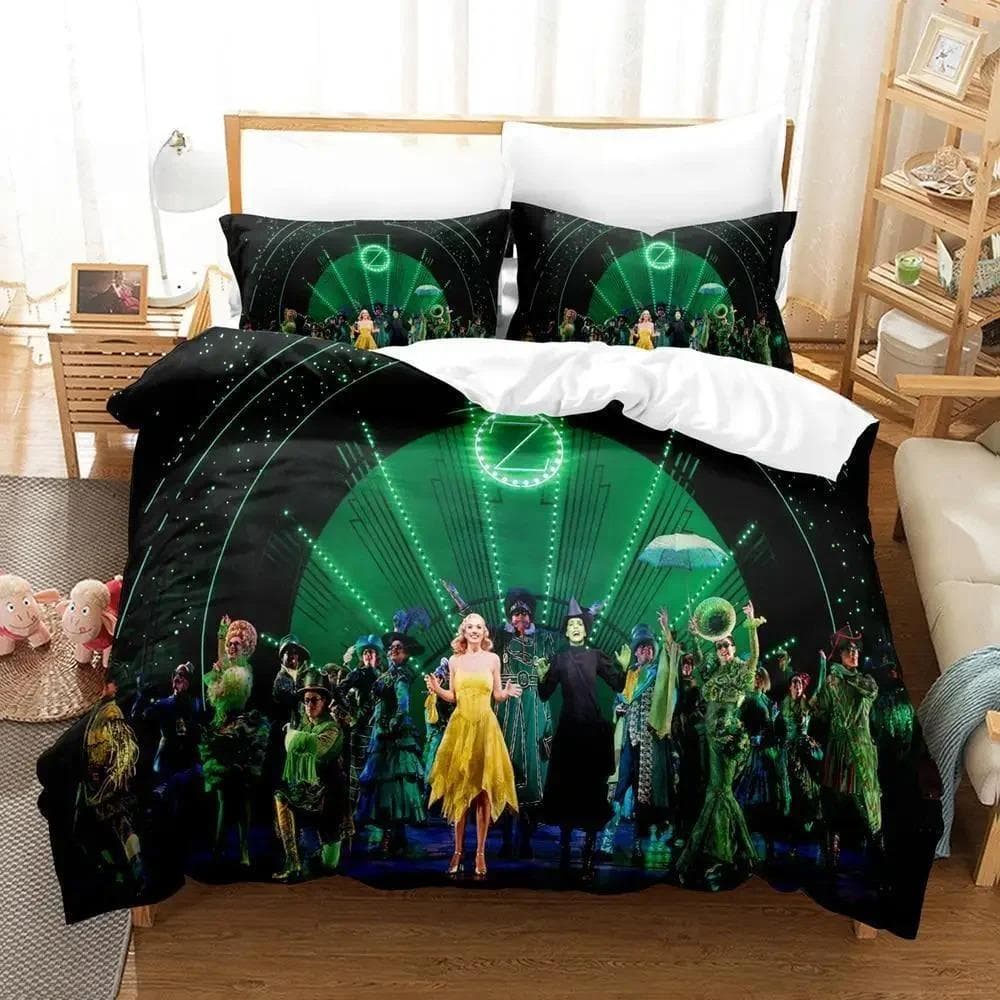 Wicked Musical Broadway Drama Bedding Set Single Twin Full Queen King Size Bed Set Aldult Kid Bedroom Duvetcover Sets 3D Print EU Double 200x200cm