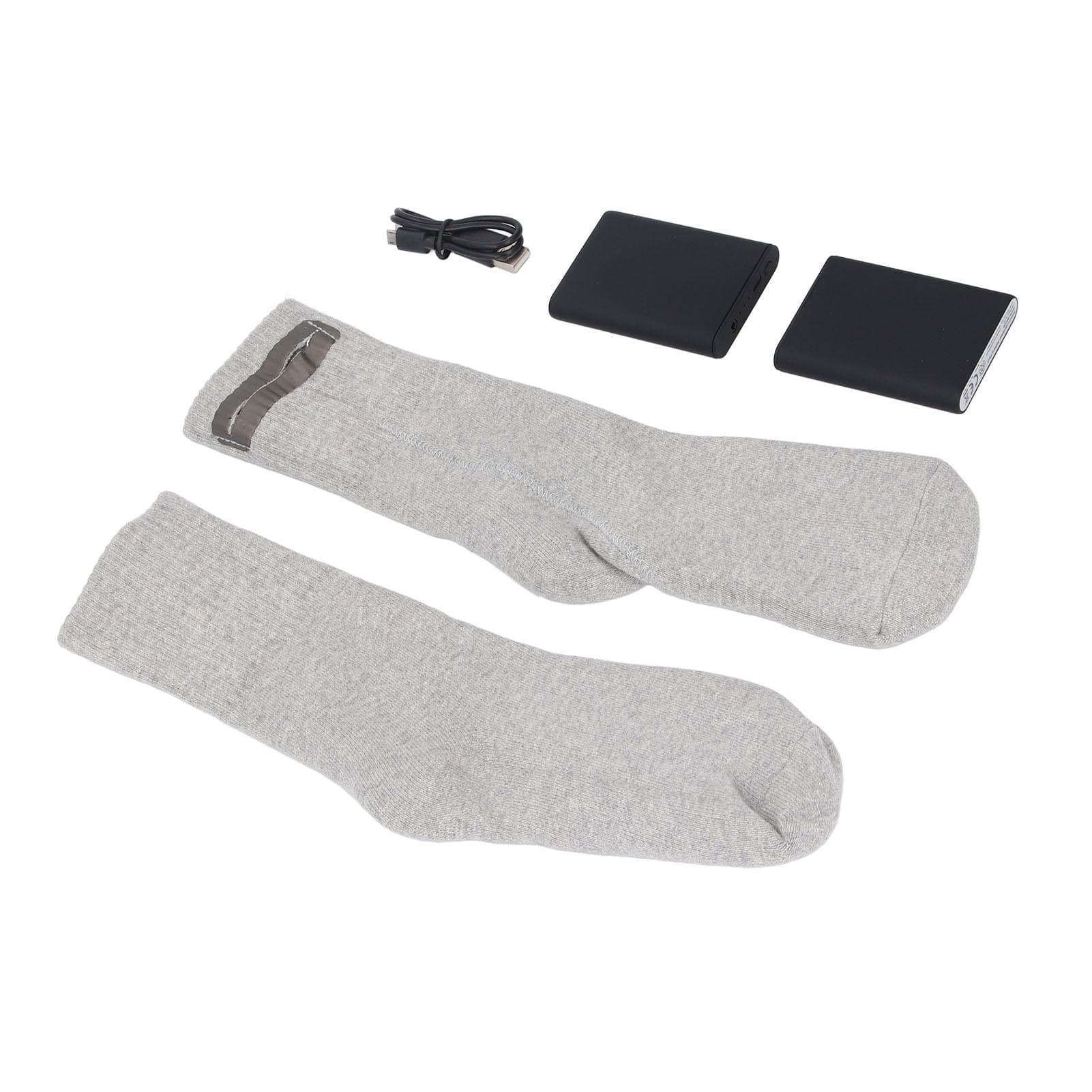 Heated Socks Polyester Fiber Rechargeable Electric Heating Socks for Skiing Skating Hunting Hiking