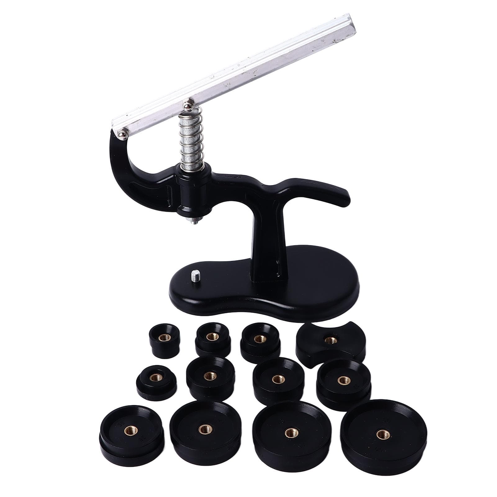 Watch Press Tool Professional Efficient Back Case Press Closer Battery Replacement Tool With 12 black