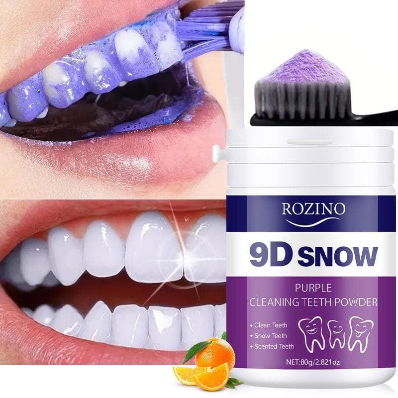 9D White Teeth Whitening Powder Instant Brightening Stain Removal Enamel Safe Fresh Breath Tooth Deep Cleaning Powder