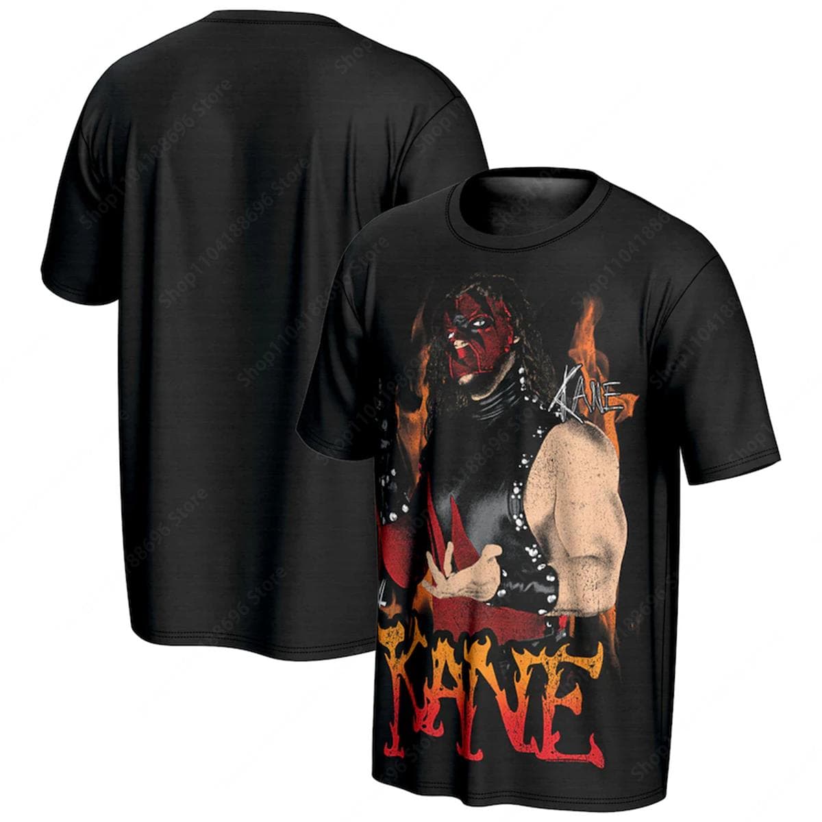 Kane ProSphere Big Red Machine WWE T-Shirt - Black Sportswear for Men and Women Retro Style Fashion L