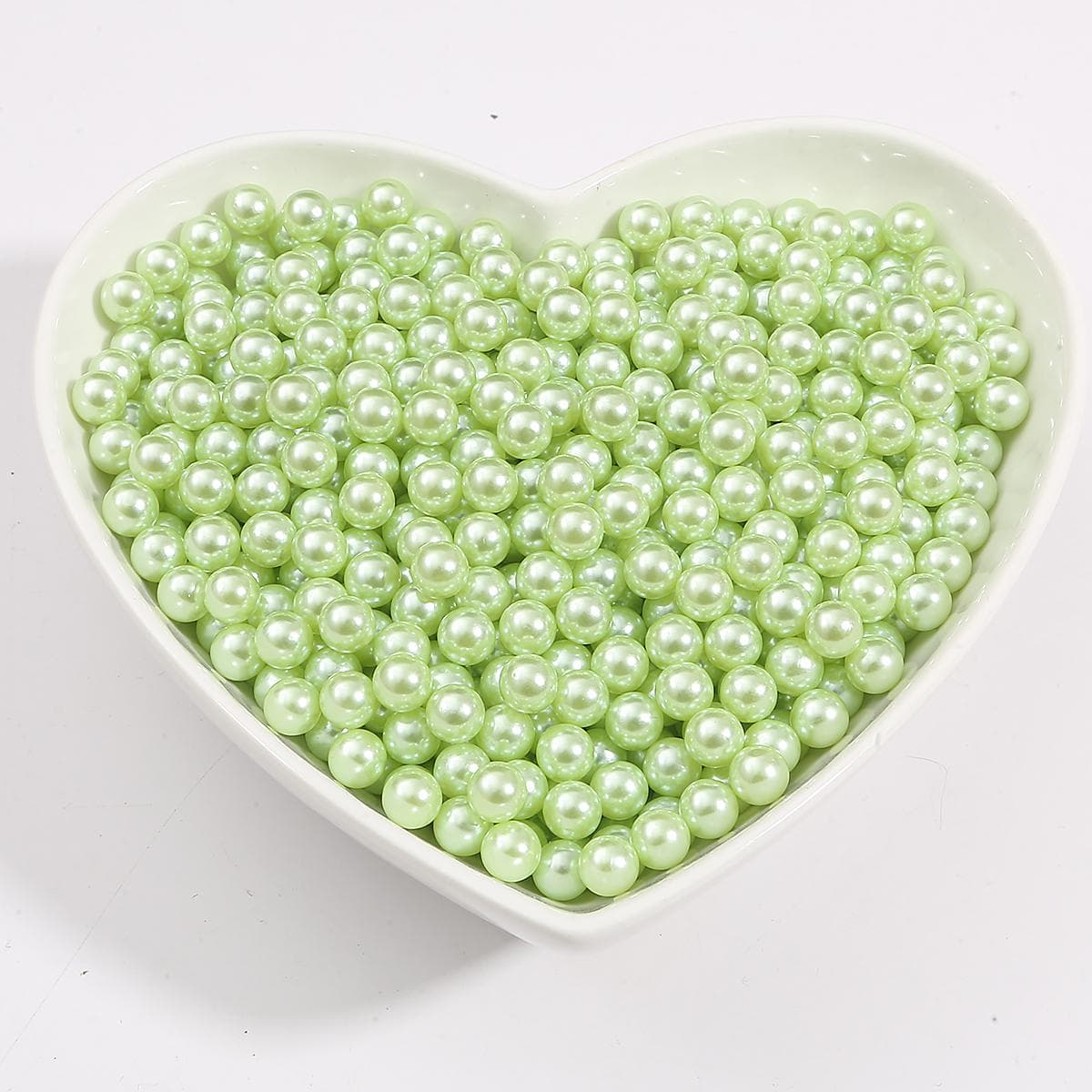 2-18mm No Hole Multi Color Round Plastic ABS Imitation Pearl Beads for DIY Jewelry Making 4mm 500pcs light green