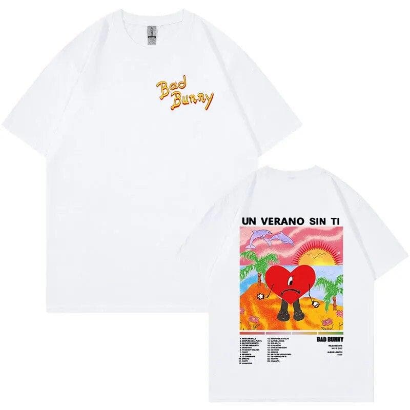 Bad Bunny Un Verano Sin Ti Graphics Print T-shirt Unisex Clothes Fashion Hip Hop Short Sleeve Oversized T-shirts Unisex Streetwear 3XL