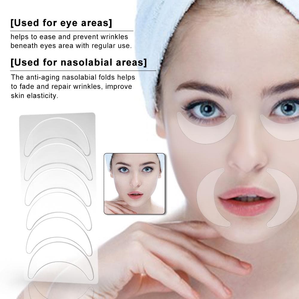 A Set of Anti-Wrinkle Moisturizing Silicone Face Patches
