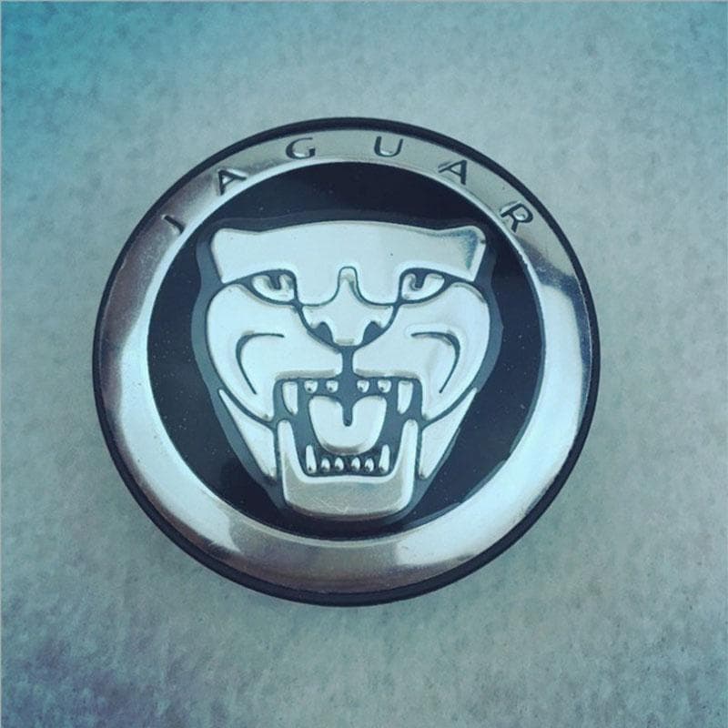 Elegant 4pcs Set Jaguar Wheel Hub Caps Logo Rim 59mm Cover Emblem Cap In Premium Quality black