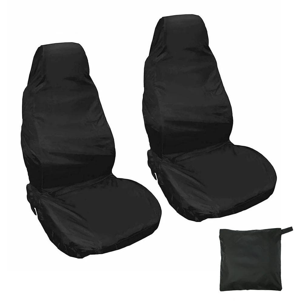 2Pcs Car Seat Cover Universal Car Seat Protectors Waterproof Auto Seat Covers Breathable Cushion Protector Car Accessories black