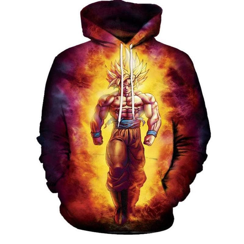 Japan Anime Dragon Ball Goku Hoodie Fashion Casual 3D Printed Hoodies Unisex Hooded Long Sleve Sweatshirt XL