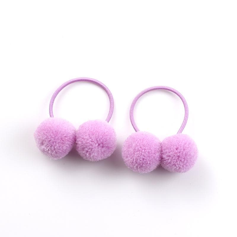 Cute Pet Fur Ball Hair Scrunchies, Versatile Fresh Cat & Dog Headbands, Suitable For Small Cats & Dogs, Random Assortment 1pcs purple