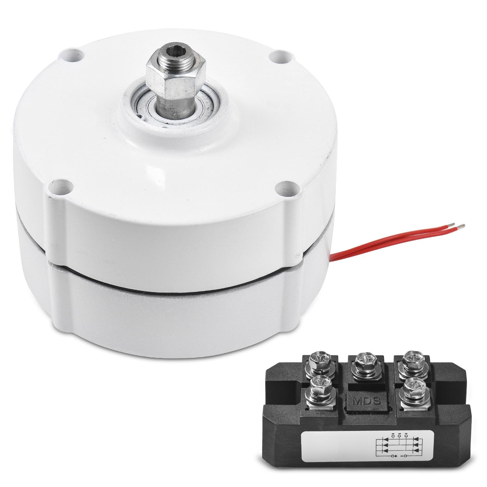 200W Three-Phase Alternator Rare Earth NdFeB Permanent Magnet Generator 750rpm 12V High Speed With Controller white