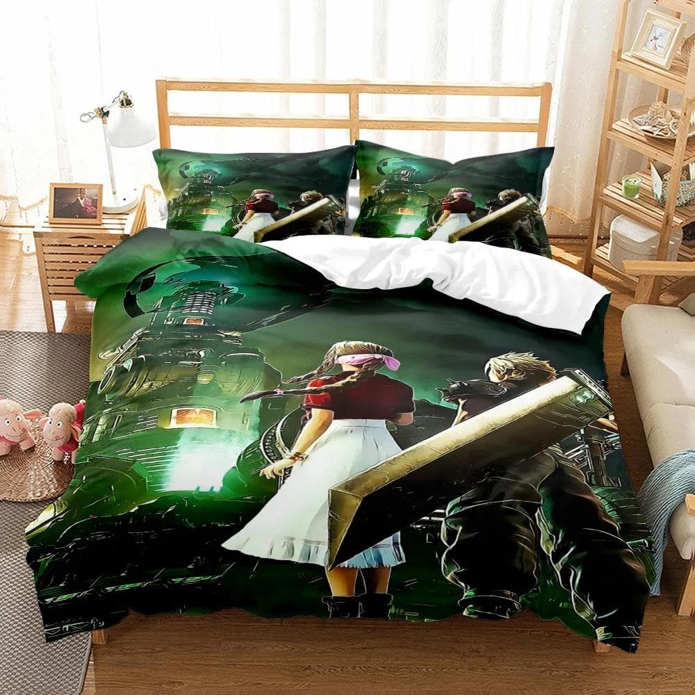 Final Fantasy Tactic Duvet Cover Set King Queen Double Full Twin Single Size Bed Linen Set EU single(135x200cm)